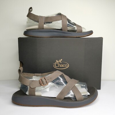 Chaco Wayfarer Sandals Leather Gray Men's Size 13 12 New With Box