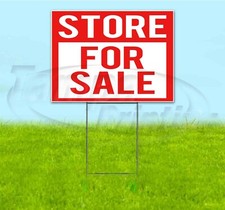STORE FOR SALE 18x24 Yard Sign WITH STAKE Corrugated Bandit USA BUSINESS REALTY