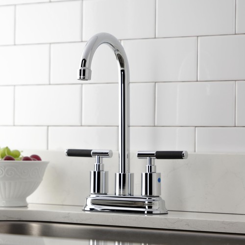Kingston Brass KB8491CKL Kaiser Bar Faucet, 9-1/8" L) x 4-3/4" W) x 11-9/16" - Picture 2 of 5