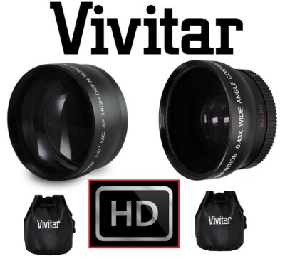 2-Pcs Telephoto & Wide Angle Lens Set For Olympus E-PL9 E-M10 lll E-PL8