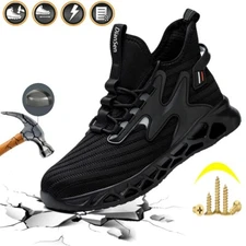 Work Sneakers Steel Toe Shoes Men Safety Shoes Puncture-Proof workout sneaker