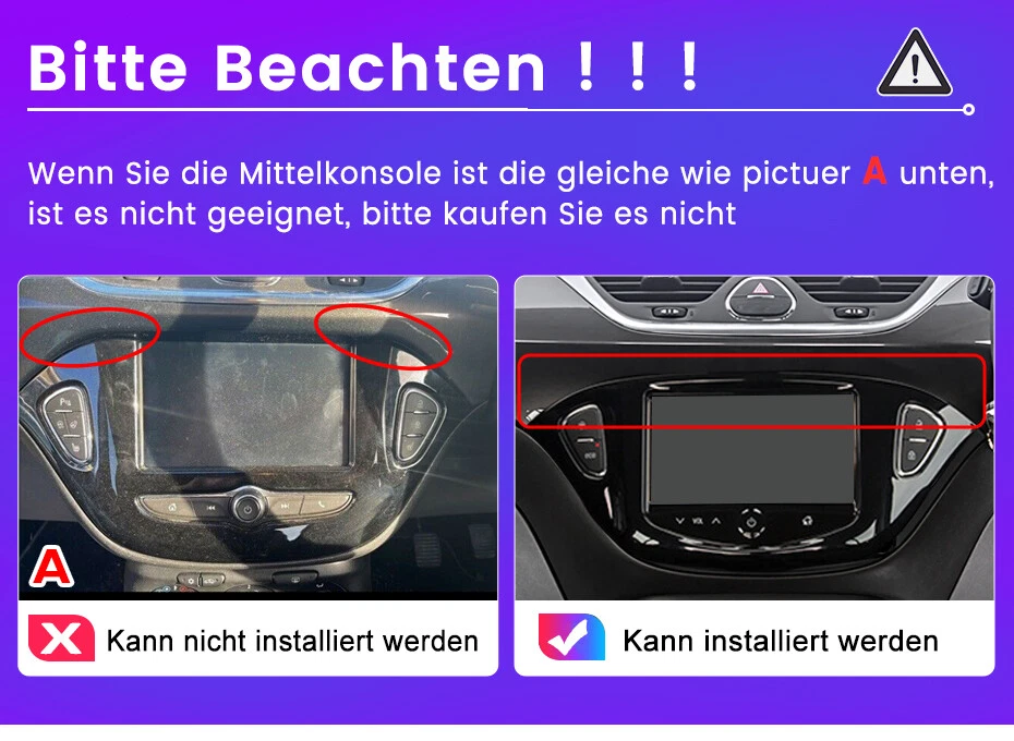 Für Opel Corsa Adam 2013-2019 64G Android 13 Autoradio CarPlay GPS Navi RDS BT - Bild 3 von 4