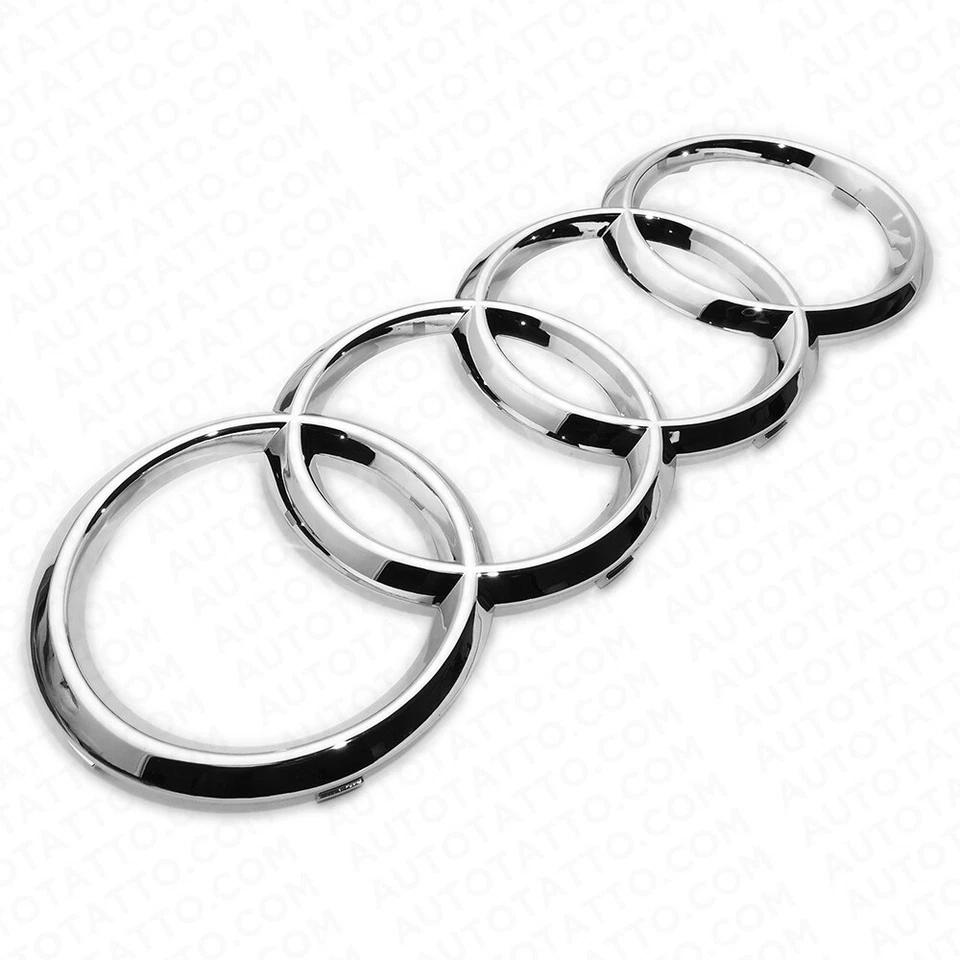 16-21 AUDI A6 A7 A8 S7 RS7 OEM Chrome Front Grille Rings Badge Sign Logo Emblem — 第 3/4 张图片