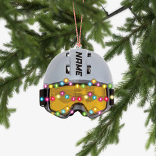 Personalized Skiing Christmas Ornament, Skiing Xmas Ornament, Skier Ornament