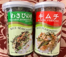 2 PACKS Japanese Ajishima Foods KIM CHEE AND WASABI FLAVORED Rice Seasoning