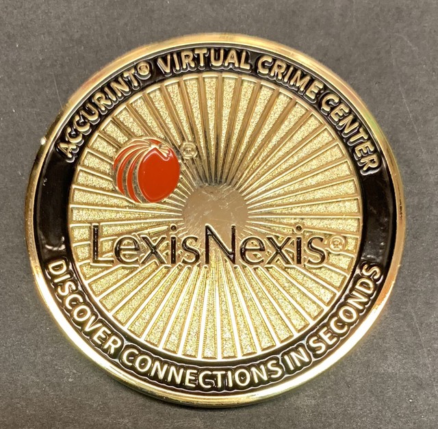 LexisNexis Accurint Virtual crime center challenge coin law-enforcement