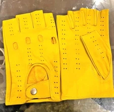 Driving Gloves Fingerless Car Motorcycle Real Leather Police Driver Glove A-6