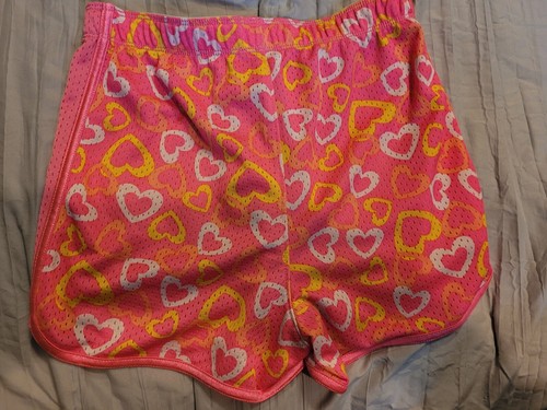 Girls SO L14 Pink Multi Heart Pattern Shorts - Picture 2 of 3