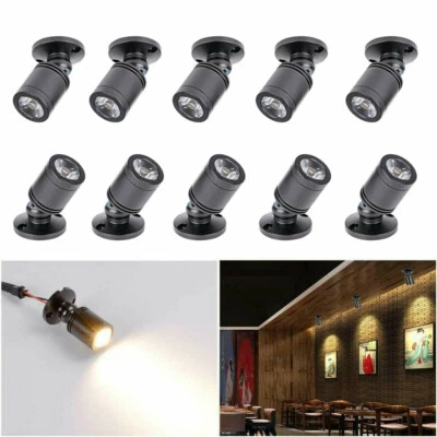 10x 1W LED Einbaustrahler Minispot Einbauleuchte Wandaufbauleuchte Spot Strahler - Bild 1 von 4