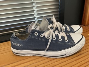 Converse All Star Doble Lengüeta Azul Vaquero bordado para hombre 8 mujeres  10 | eBay