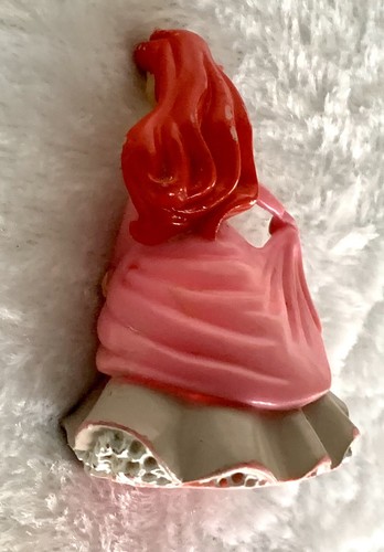 🌷Disney Princess Ariel The Little Mermaid In Pink Dress Gown PvC 3" Cake Topper - Picture 8 of 9
