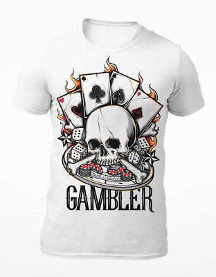  Spieler mit Würfelkarten & Skull & Knochen - Herren T-Shirt - Damen T-Shirt