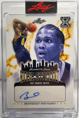 Benedict Mathurin 2022 Leaf Hot Rookie Watch RC Standout XRC 