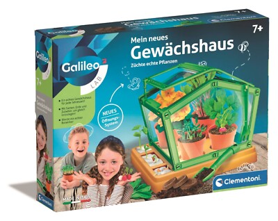 Clementoni Galileo Experimentierkasten Mein neues Gewächshaus Labor 59383 Neu