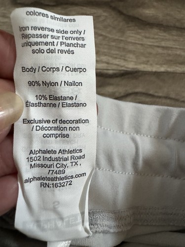 Alphalete Women's Trace Jogger Pants- Silver, Size Small - Picture 9 of 10