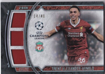 TOPPS MUSEUM 2017-18 TRENT ALEXANDER-ARNOLD TRIPLE RELIC 14/40 NR MINT / BESSER.