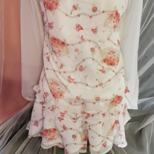 MA*RS Gyaru Top + Skirt New Tags White Jewelry Box Print Blouse Lolita Mars Y2K - Picture 12 of 14