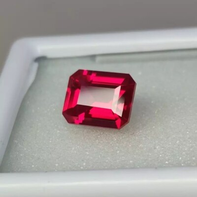 AAA 10 Ct+ Natural Certified BURMA Pigeon Blood Red Ruby Emerald Loose Gemstone