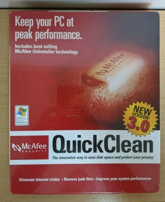 McAfee QuickClean 3.0_Windows XP_Eliminate Internet Clutter_Remove Junk Files