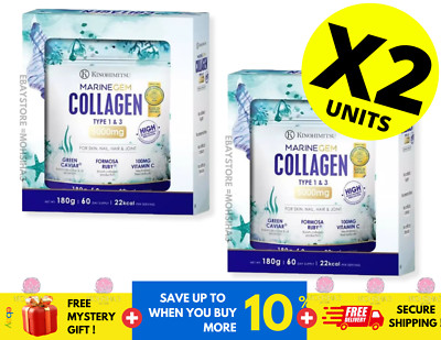 KINOHIMITSU Marine Gem Collagen 180g - Firm Tigten & Whiten skin (  X 2 )