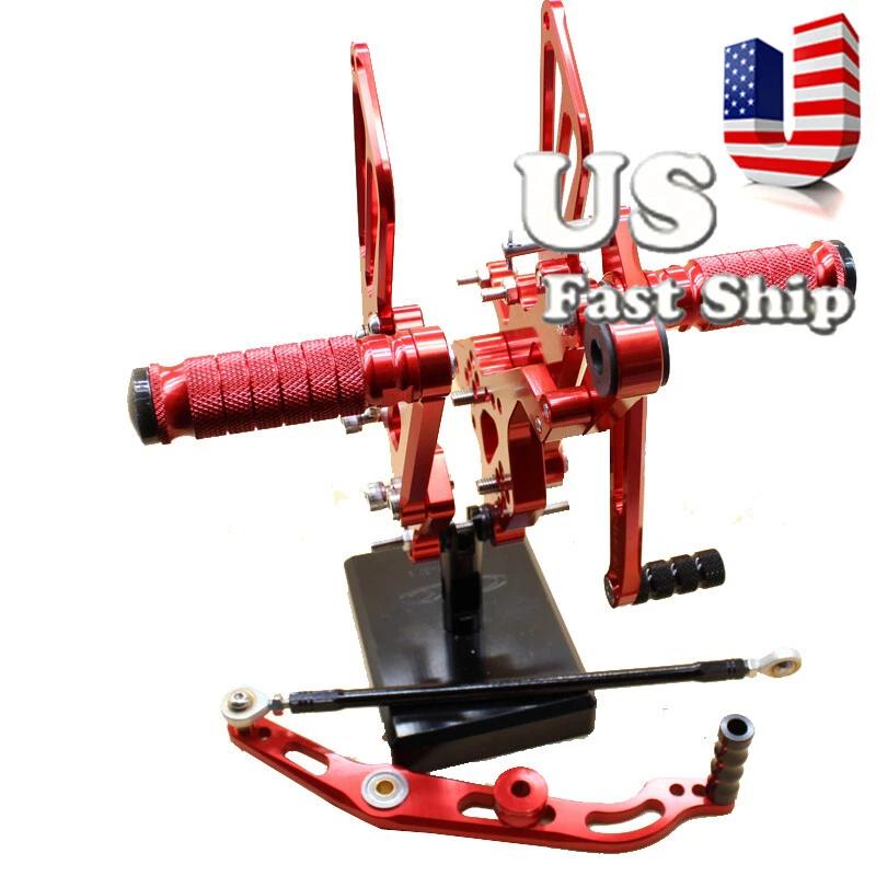 FXCNC подходит Yamaha YZF R6 2006-2014 подножки Fotopeg задняя установка США красный 2013 12 - Изображение 3 из 4