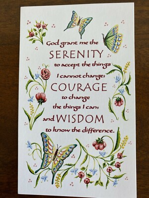 god grant me the serenity prayer card ebay