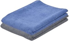 Large Microfiber Cleaning Cloth for Floor /Car Towels 2 Gray/Blue Rags 20"x30"