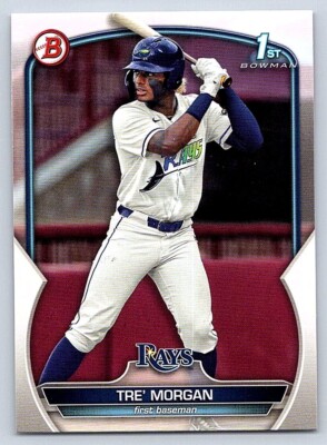 TRE' MORGAN  RAYS RC 1st card   2023 BOWMAN DRAFT #BD-199