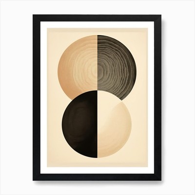 Nebel Neutralität; Beige Mitte Centur Gerahmtes Wandbild Poster Leinwanddruck Bild