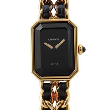 CHANEL Premiere L H26mm W20mm Gold Plated/Leather H0001