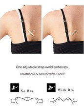 ANYFITTING Camisoles for Women with Built in Bra Adjustable Strap Tank Tops Cami