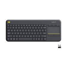 Logitech K400 Plus Wireless Touch TV Keyboard 14.50" x 6.00" x 1.30", Black
