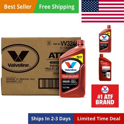 Multi-Vehicle ATF Full Synthetic Automatic Transmission Fluid 1 QT, Case of 6