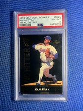 1991 Leaf Gold Rookies #BC25 Nolan Ryan 7th No Hitter PSA 8