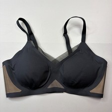 Honeylove Crossover Bra Medium Black Wireless Stretchy Convertible Strap