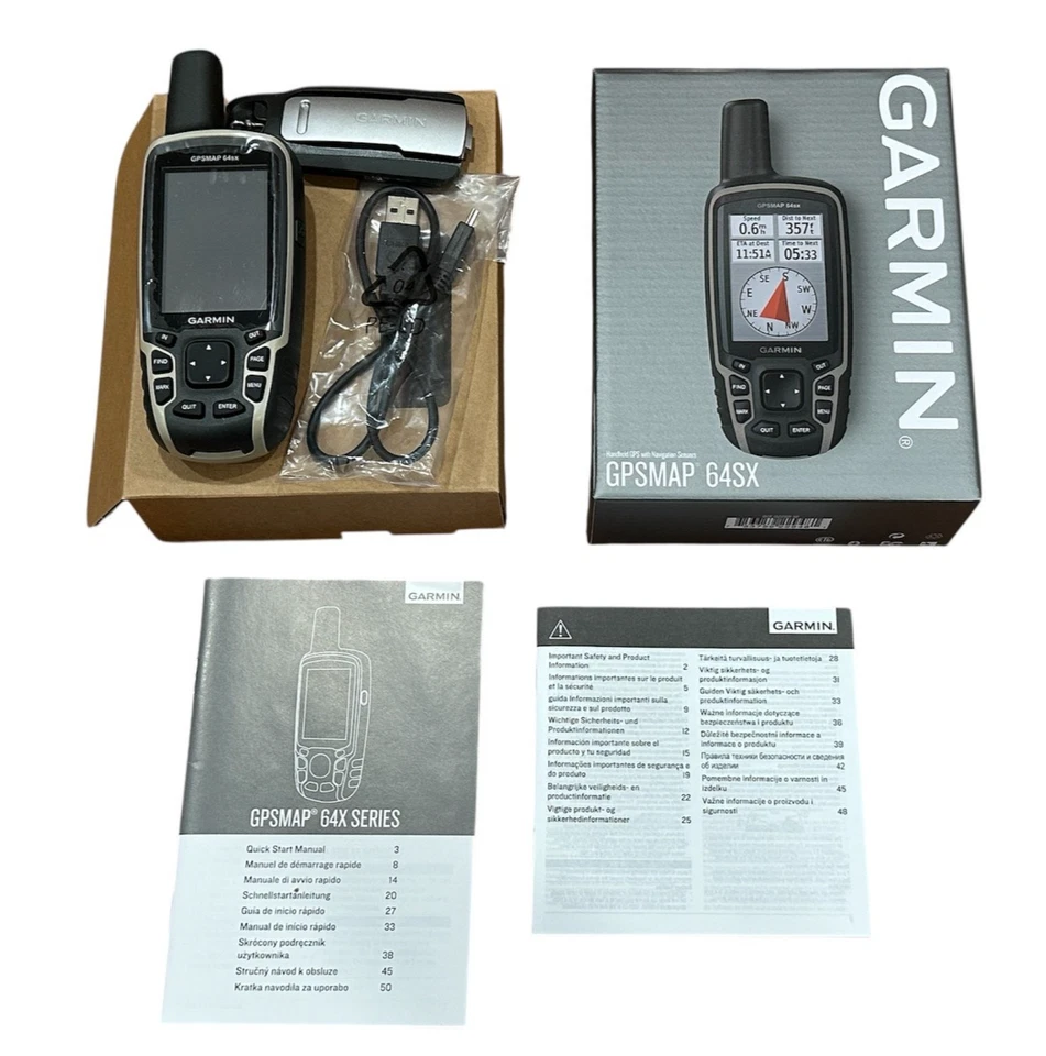 Garmin GPSMAP 64sx, Handheld Hiking GPS, Compass & TopoActive Maps +  Altimeter - Image 2 of 4