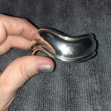 Vintage SU Mexico 925 Sterling Silver Modernist Sculptural Cuff Bracelet 35.8g