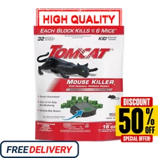 Mouse Mice Rat Killer 32 Blocks Bait Poison Rodent Station Trap Tomcat Control