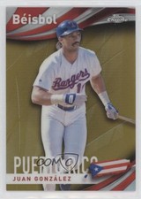 2021 Topps Chrome Beisbol Gold Refractor 18/50 Juan Gonzalez #B-14 k0w