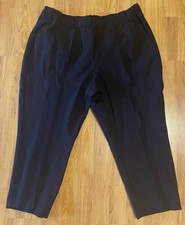 INVESTMENTS PETITES Women's 12 PS Black Stretch Pull On Pants Elastic Waist