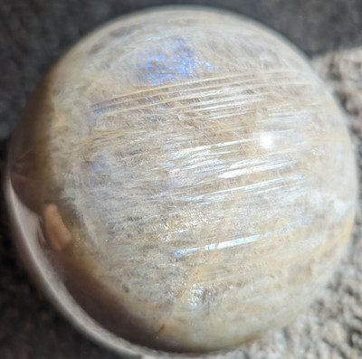 Blue Moonstone Sphere Ball Orb Flash Crystal Large Big Huge Gemstone Reiki