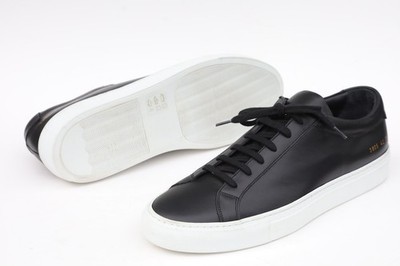 Women By Common Projects Original Achilles Black Leather Sneakers US  12 -EU 42
