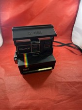 Vintage Polaroid Camera Spirit One Step 600 Land Black Instant Rainbow Stripe