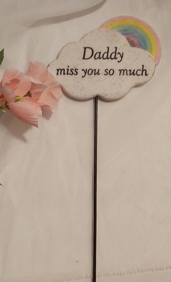 ''DADDY Miss You So Much'' Grab Gedenktafel Hommage Spitze Neu