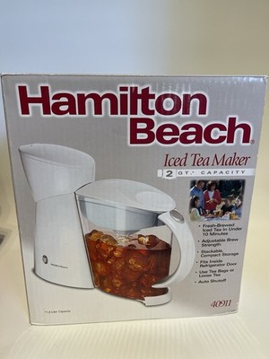 Hamilton Beach 2 QT Electric Iced Tea Maker Adjustable Brew Strength NEW
