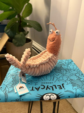 NWT Jellycat Sheldon Shrimp Plush Keychain Bag Charm Cute Sea Creature Toy Gift