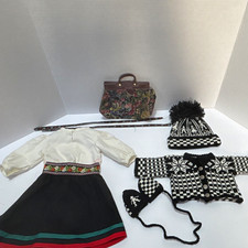 American girl Kirsten winter outfit limited edition woolens  carpet bag lot