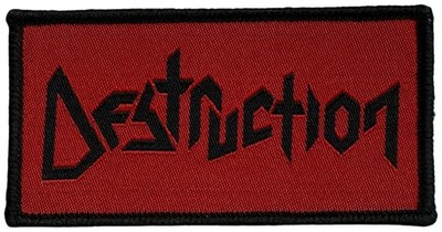 DESTRUCTION - Logo - Black On Red - 4,8 x 9,5 cm - Patch - 170417