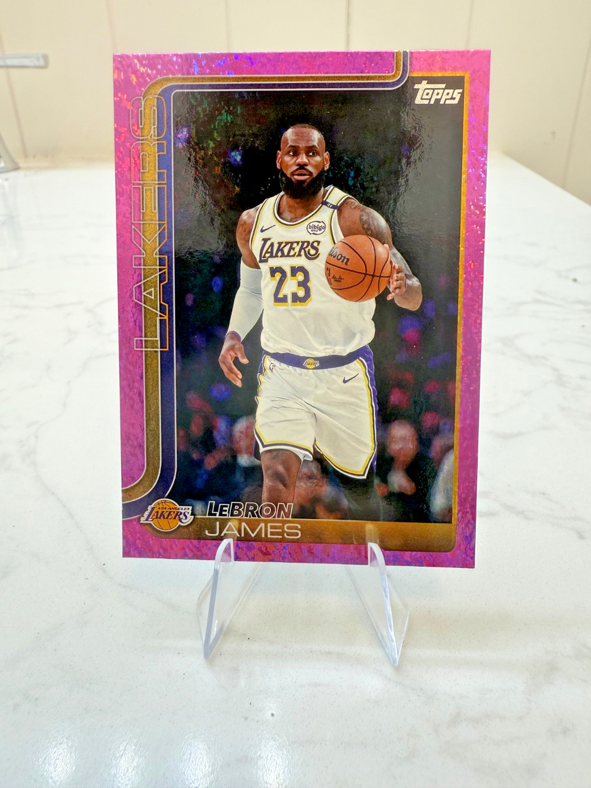 2025-26 Topps  LeBron James  Pink Holo Foil #150