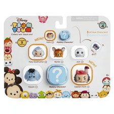 Disney Tsum Tsum Series 4 Hans,FairyGodmother,Bambi,Jack,Eeyore CapHook 9-Pack